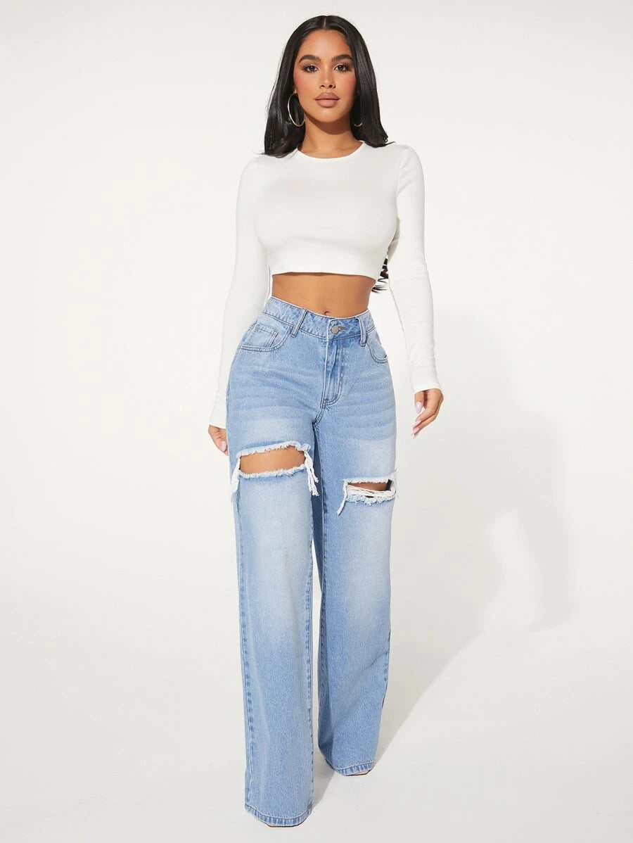 Lori Thigh Ripped Jeans