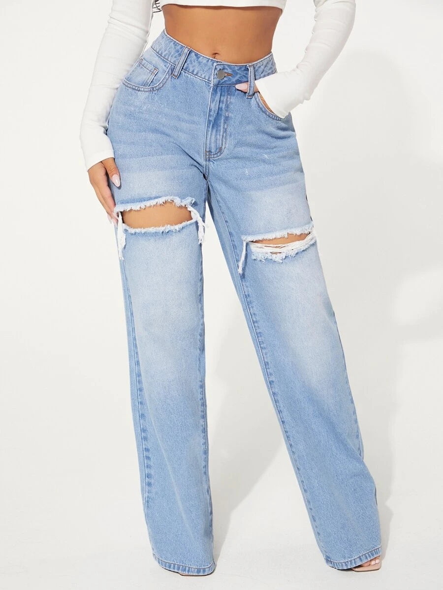 Lori Thigh Ripped Jeans