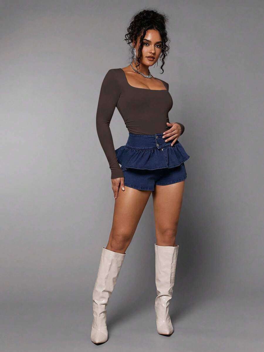Maysa Square Neck Bodysuit