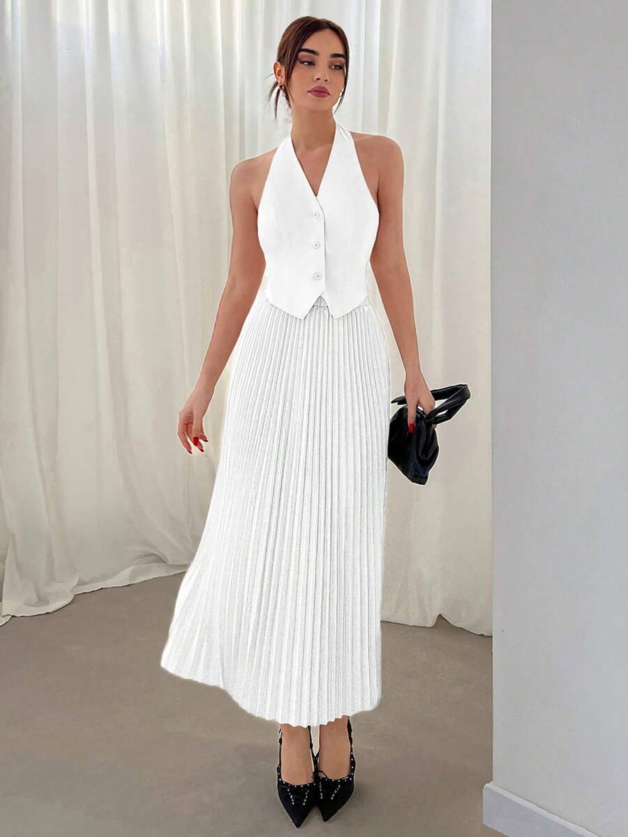 Hana Pleated Skirt Set
