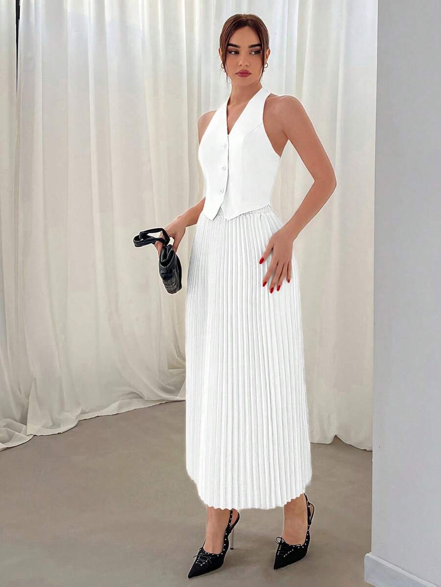Hana Pleated Skirt Set