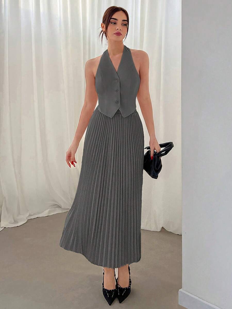 Hana Pleated Skirt Set