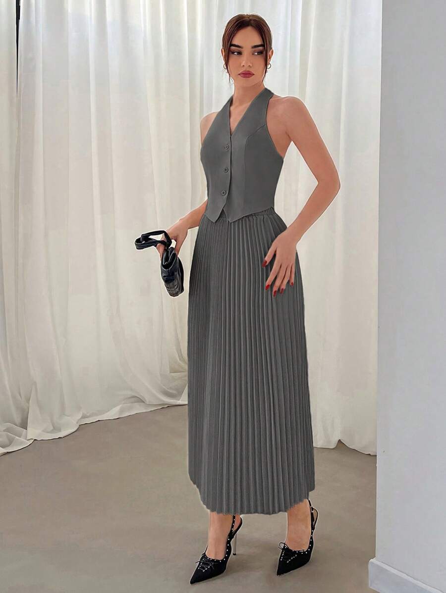 Hana Pleated Skirt Set