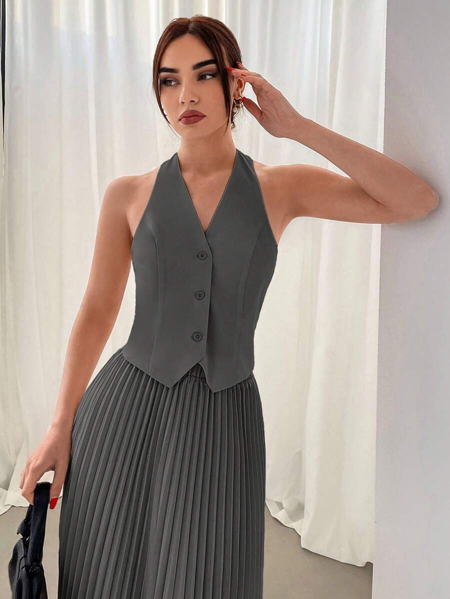 Hana Pleated Skirt Set