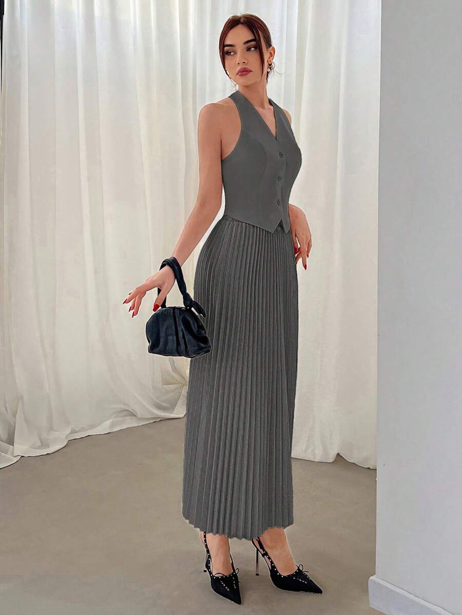 Hana Pleated Skirt Set
