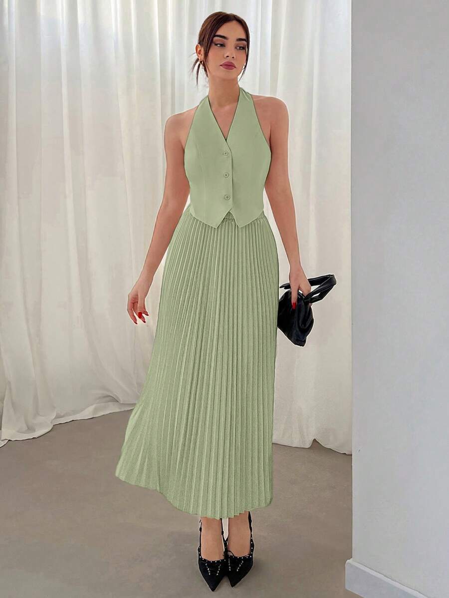 Hana Pleated Skirt Set