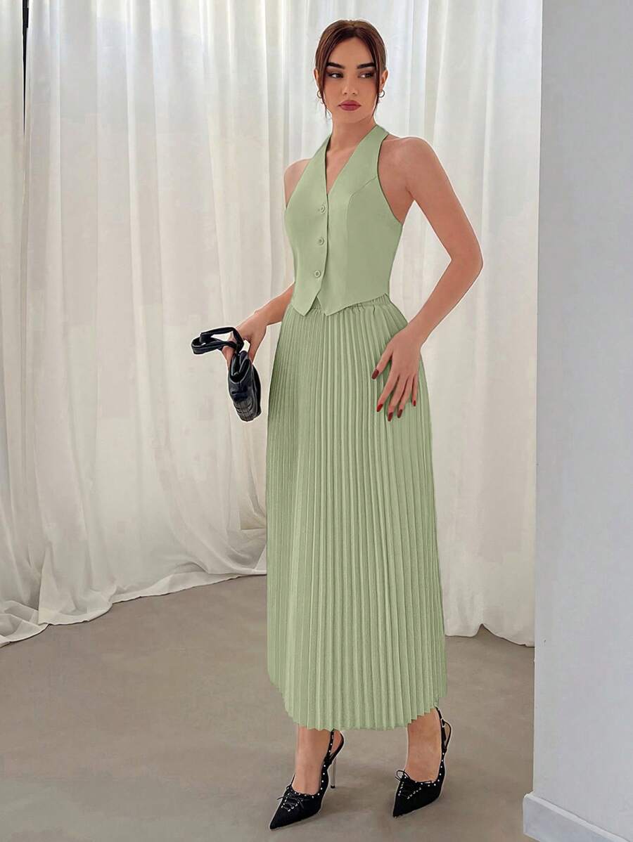 Hana Pleated Skirt Set