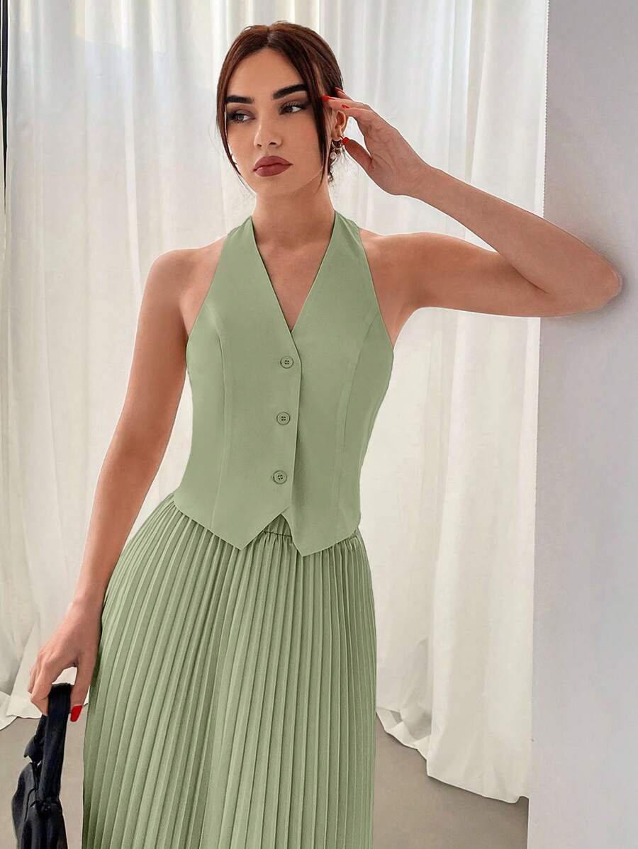 Hana Pleated Skirt Set