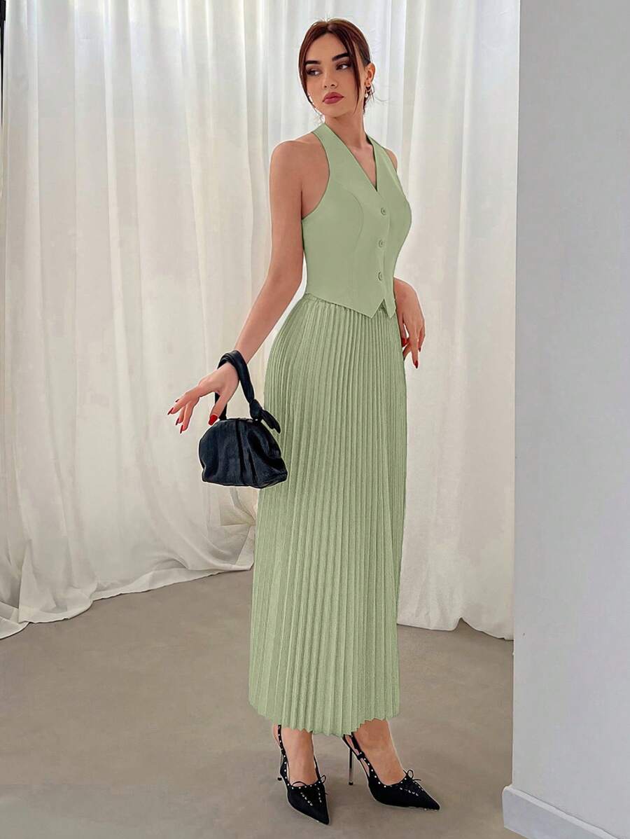Hana Pleated Skirt Set