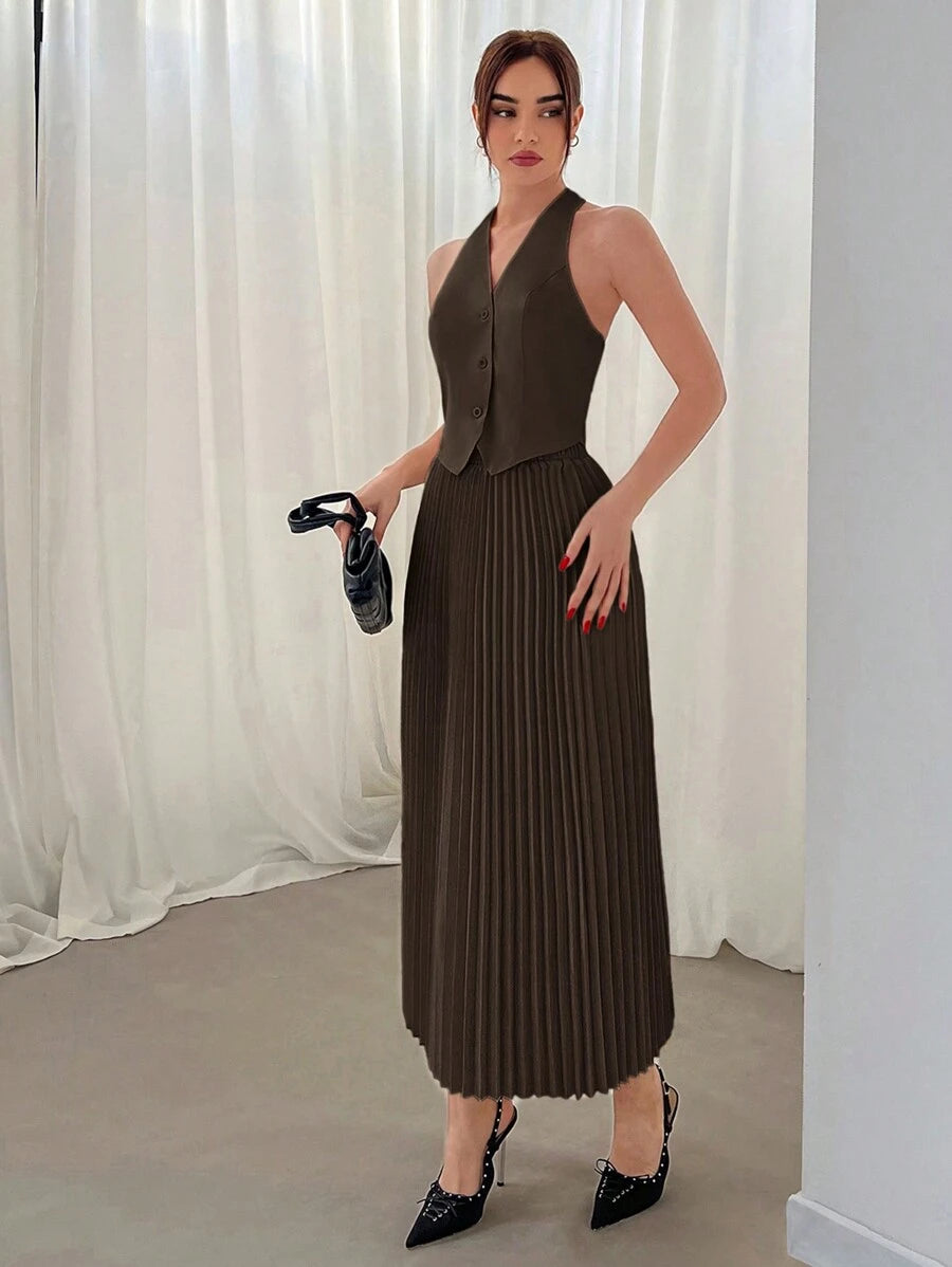 Hana Pleated Skirt Set