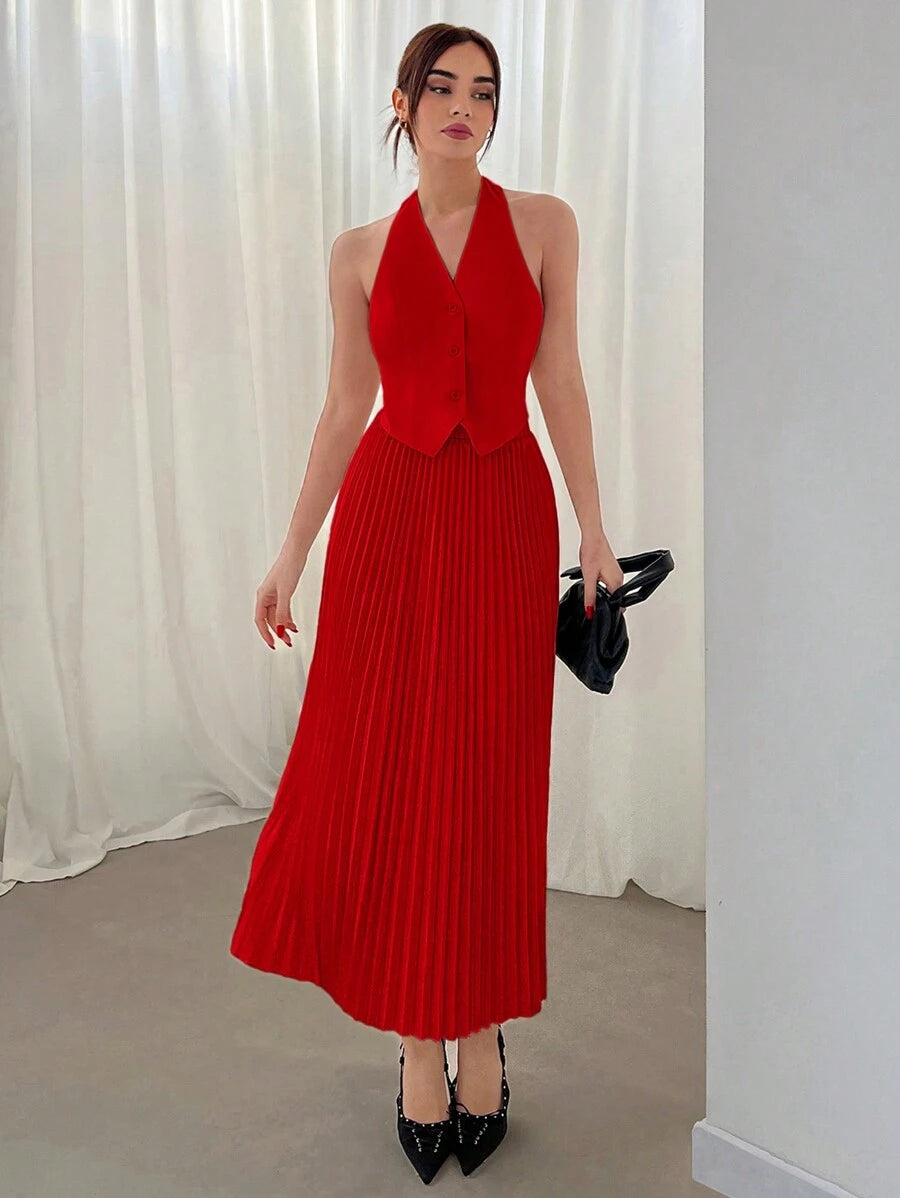 Hana Pleated Skirt Set
