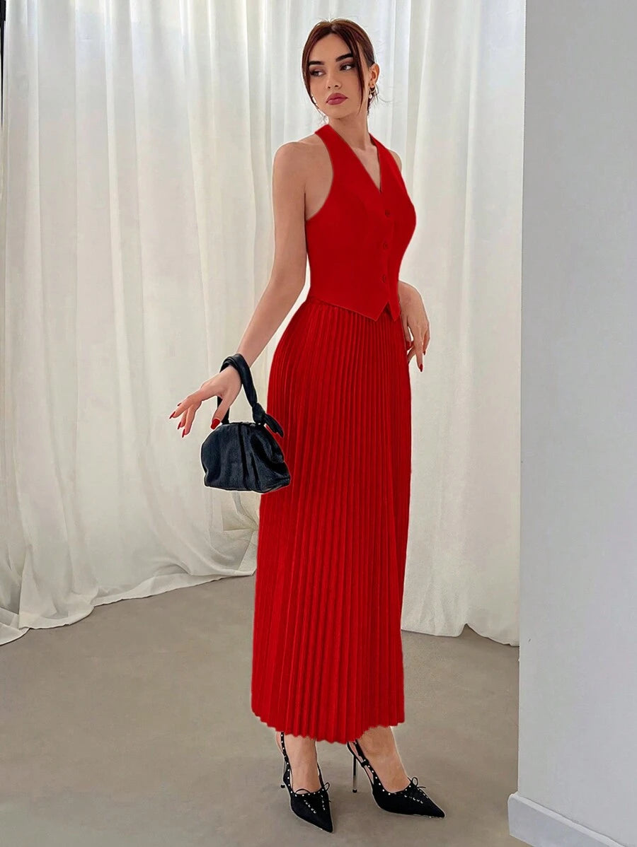 Hana Pleated Skirt Set