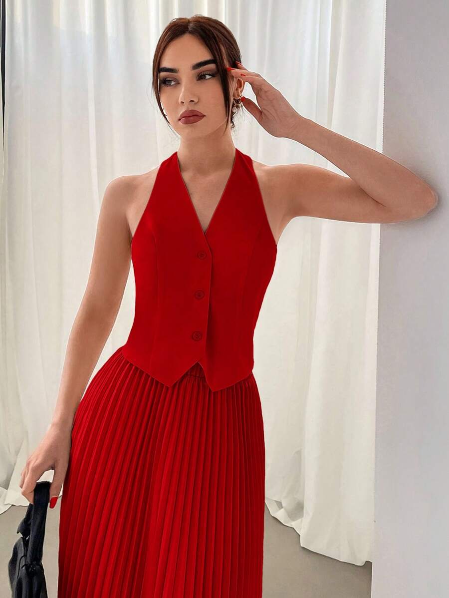 Hana Pleated Skirt Set