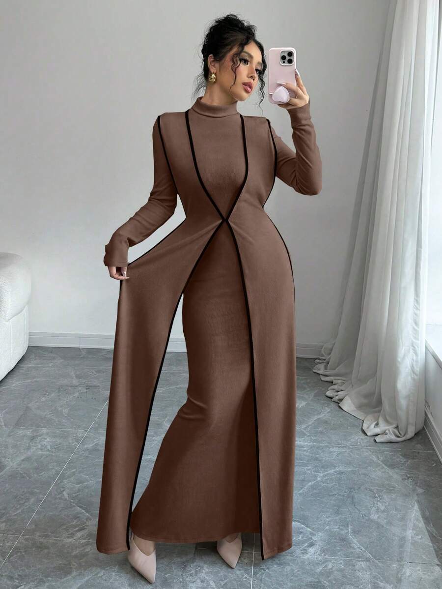 Malika High Neck Dress Set