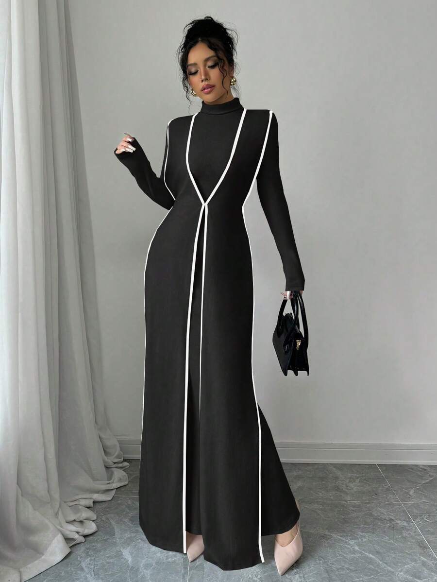 Malika High Neck Dress Set