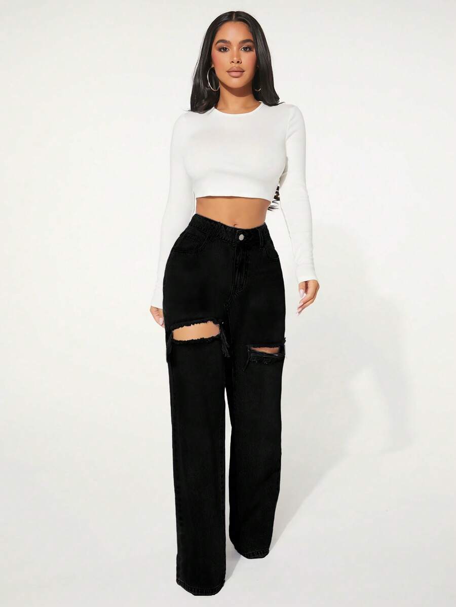 Lori Thigh Ripped Jeans