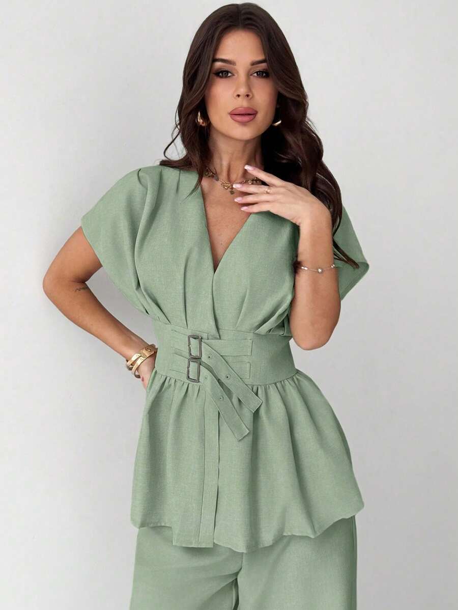 Calia Belted Pant Set