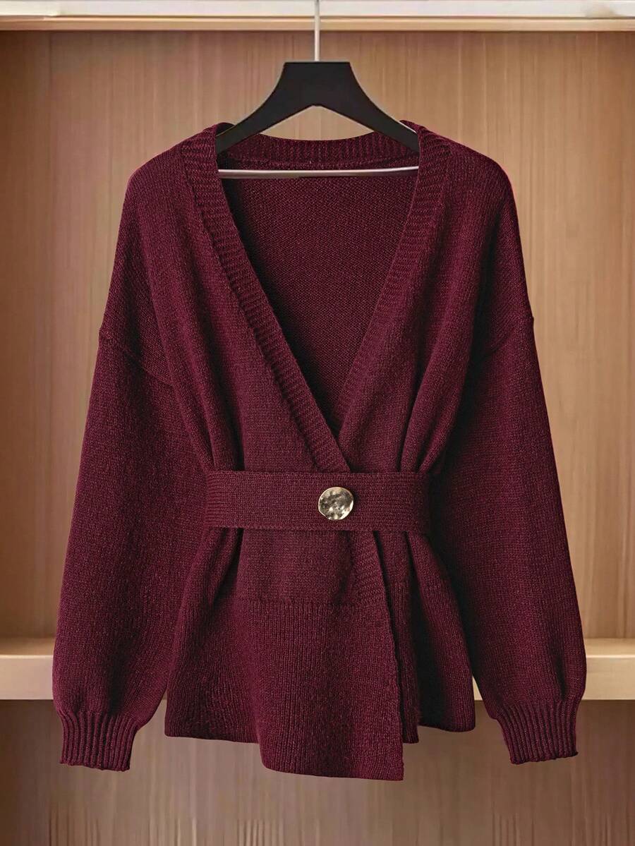 Oria Side-Wrap Sweater