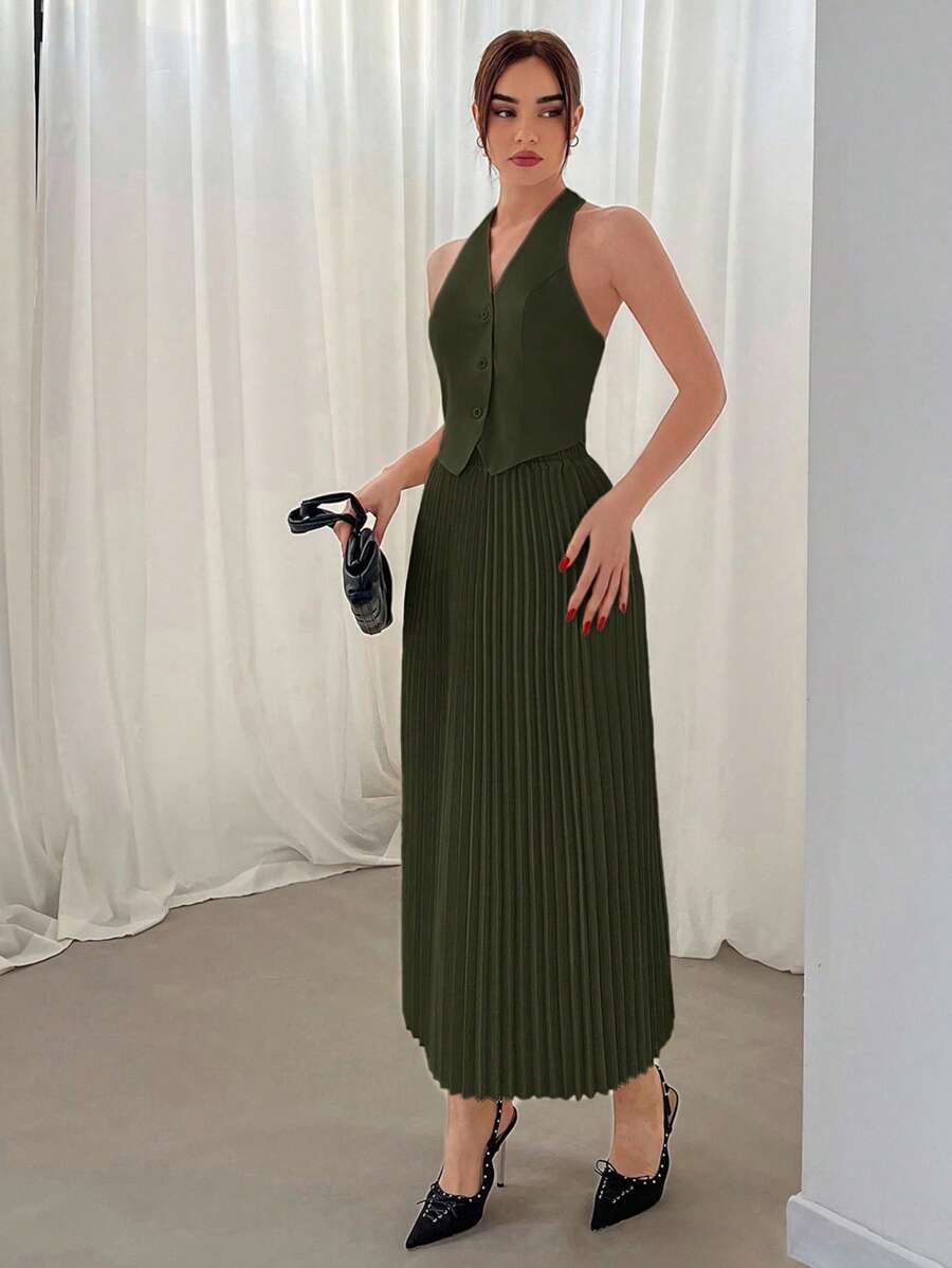 Hana Pleated Skirt Set