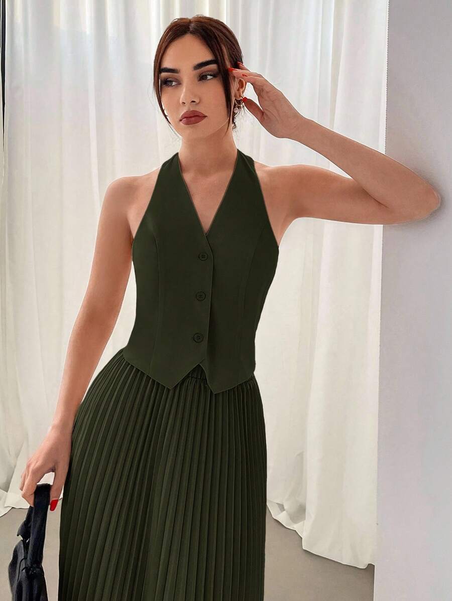 Hana Pleated Skirt Set