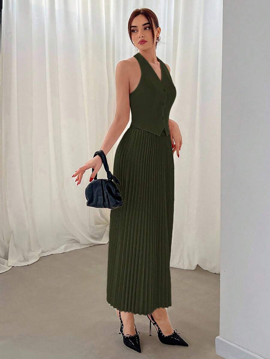 Hana Pleated Skirt Set