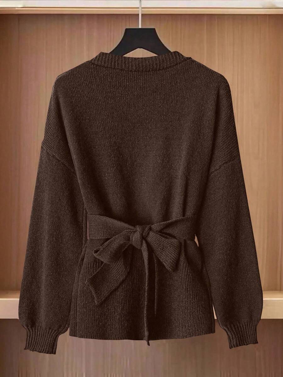 Oria Side-Wrap Sweater