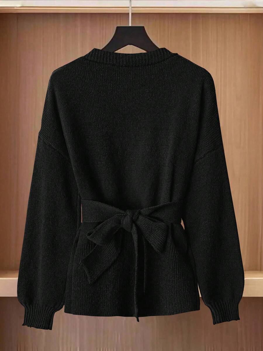 Oria Side-Wrap Sweater