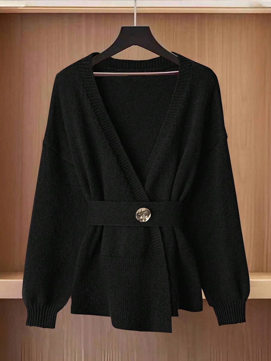 Oria Side-Wrap Sweater