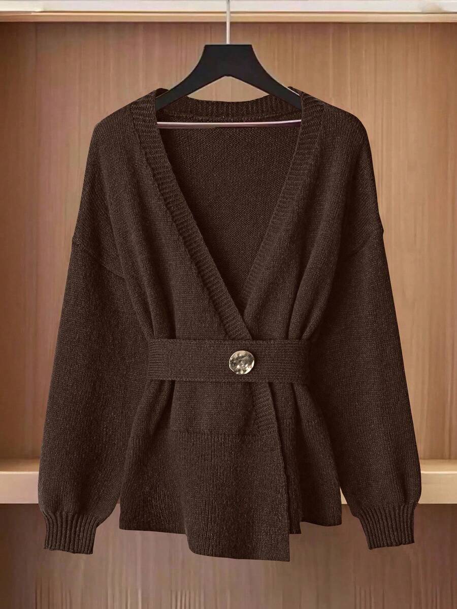 Oria Side-Wrap Sweater