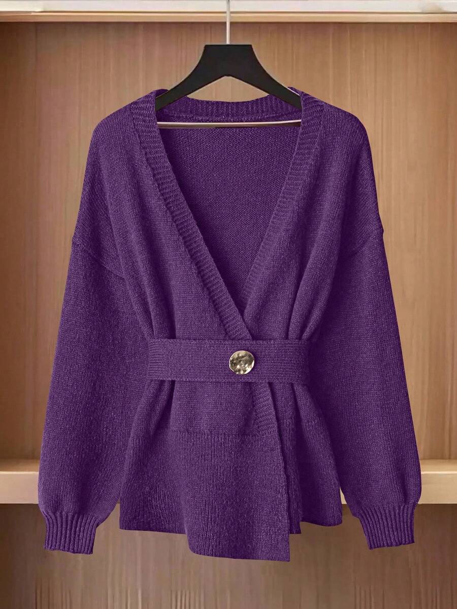 Oria Side-Wrap Sweater