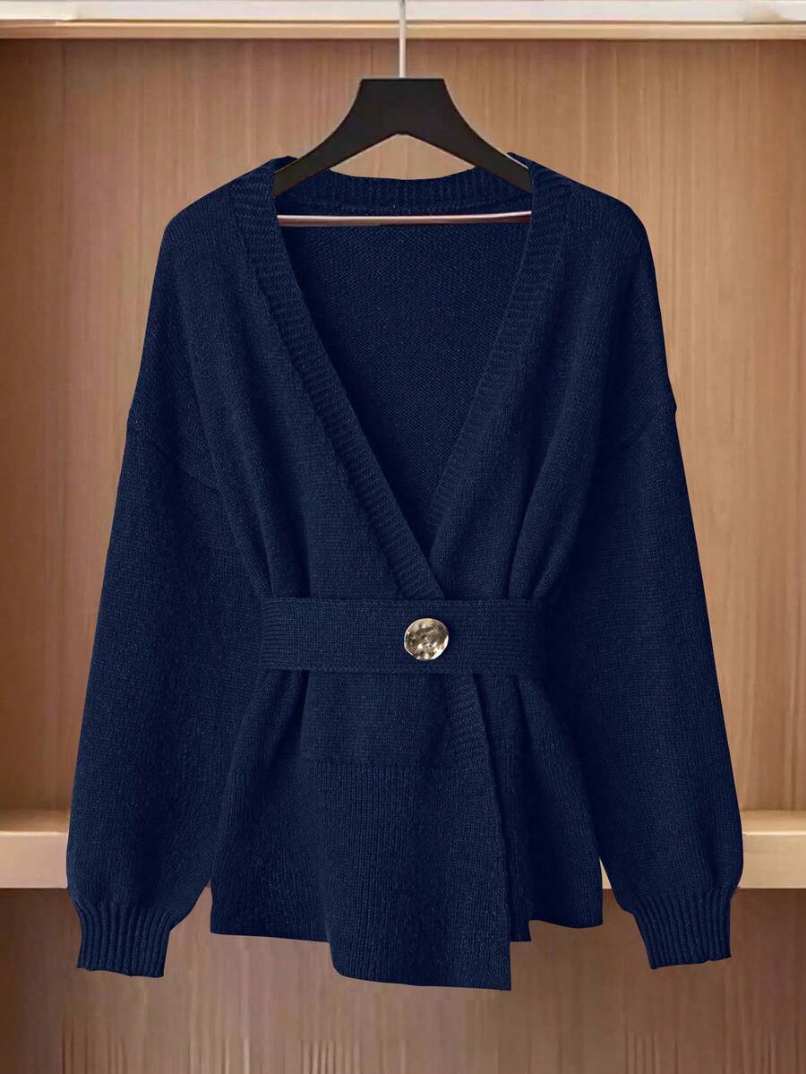 Oria Side-Wrap Sweater