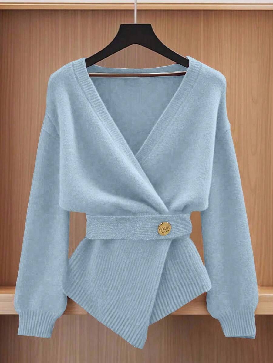 Oria Side-Wrap Sweater
