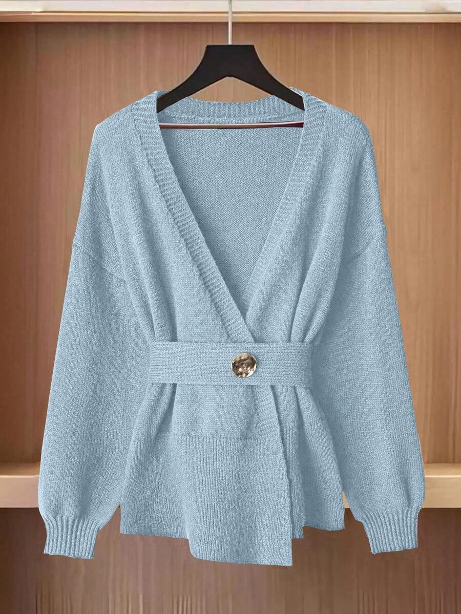 Oria Side-Wrap Sweater