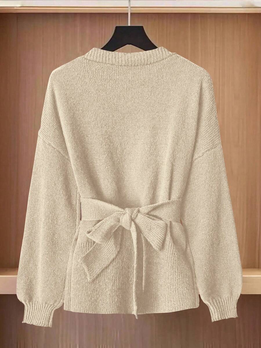 Oria Side-Wrap Sweater