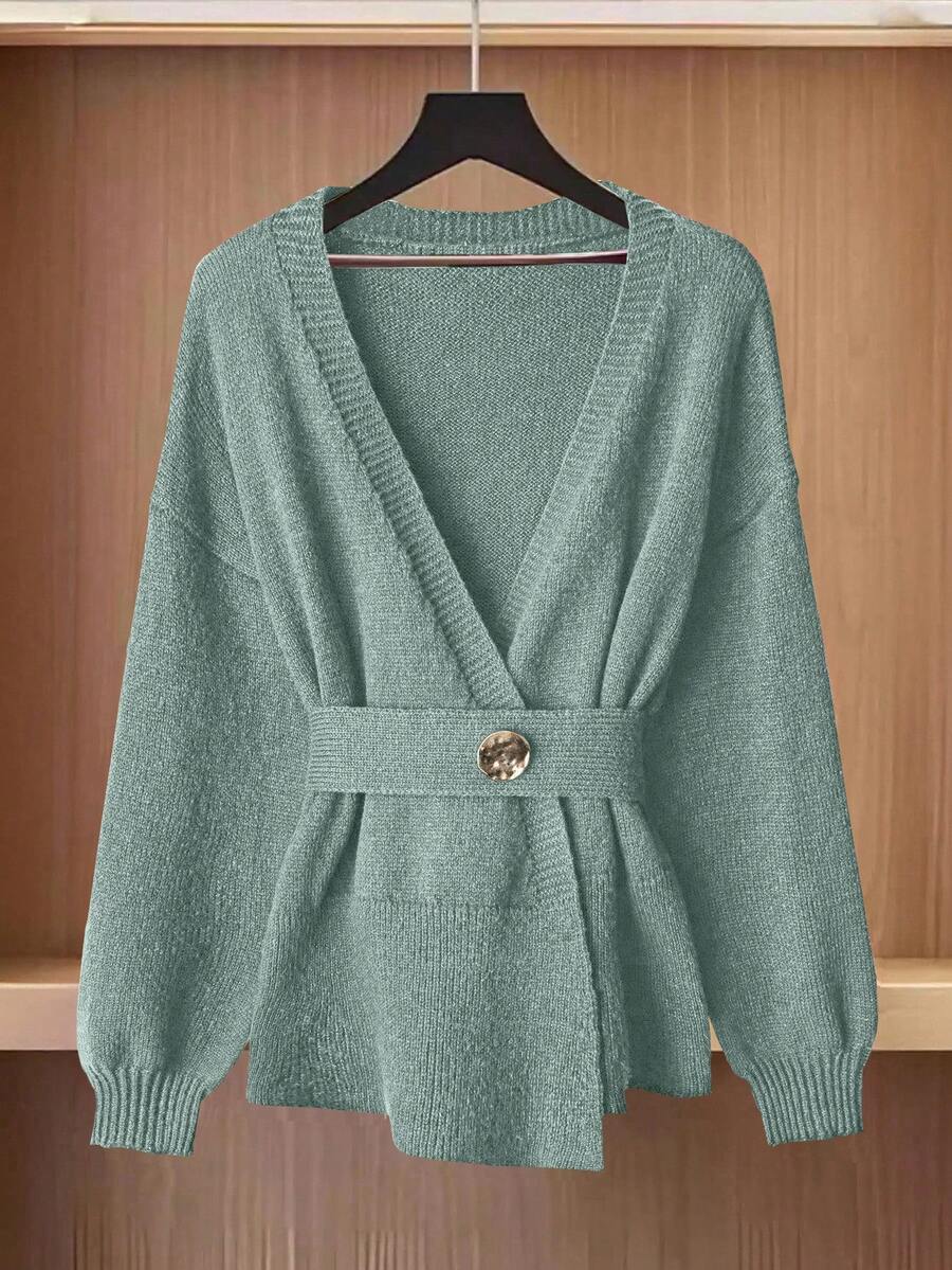 Oria Side-Wrap Sweater