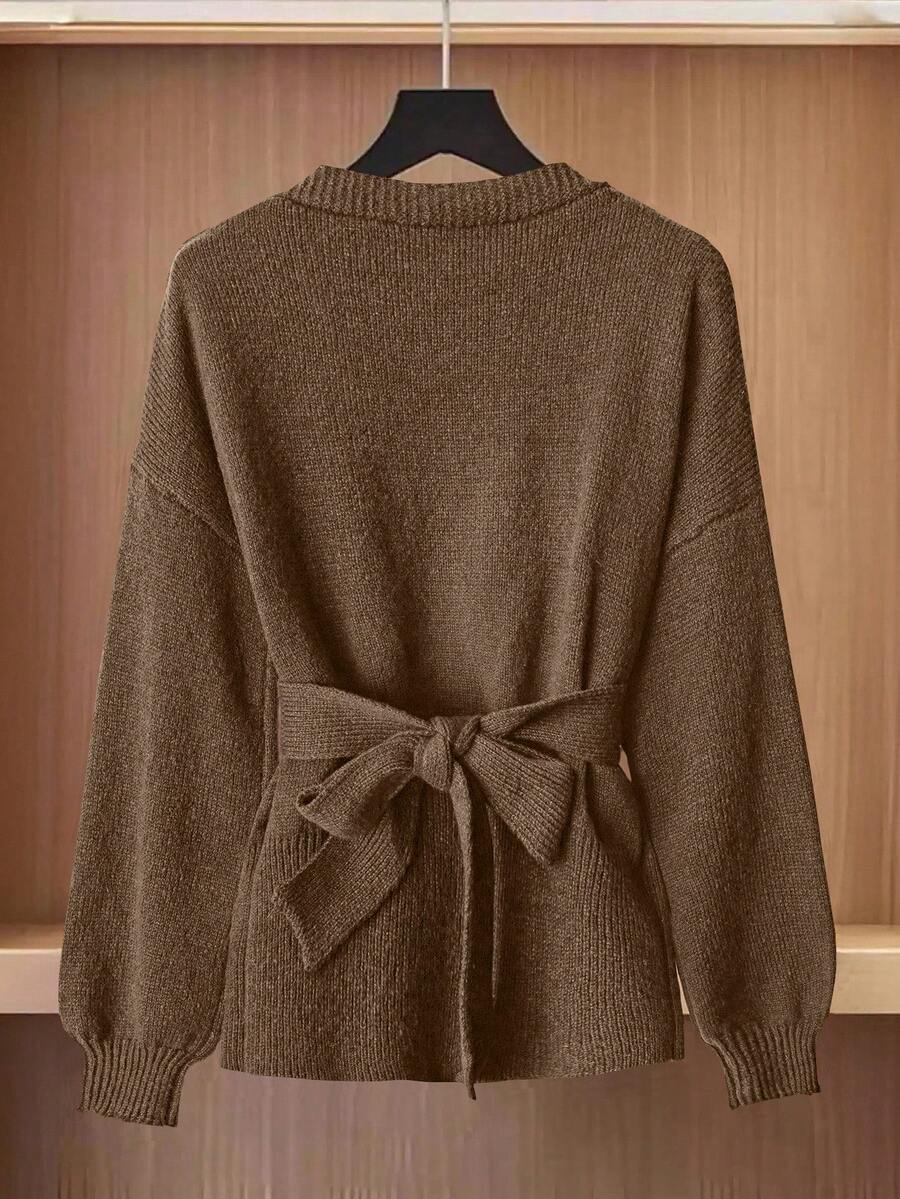 Oria Side-Wrap Sweater