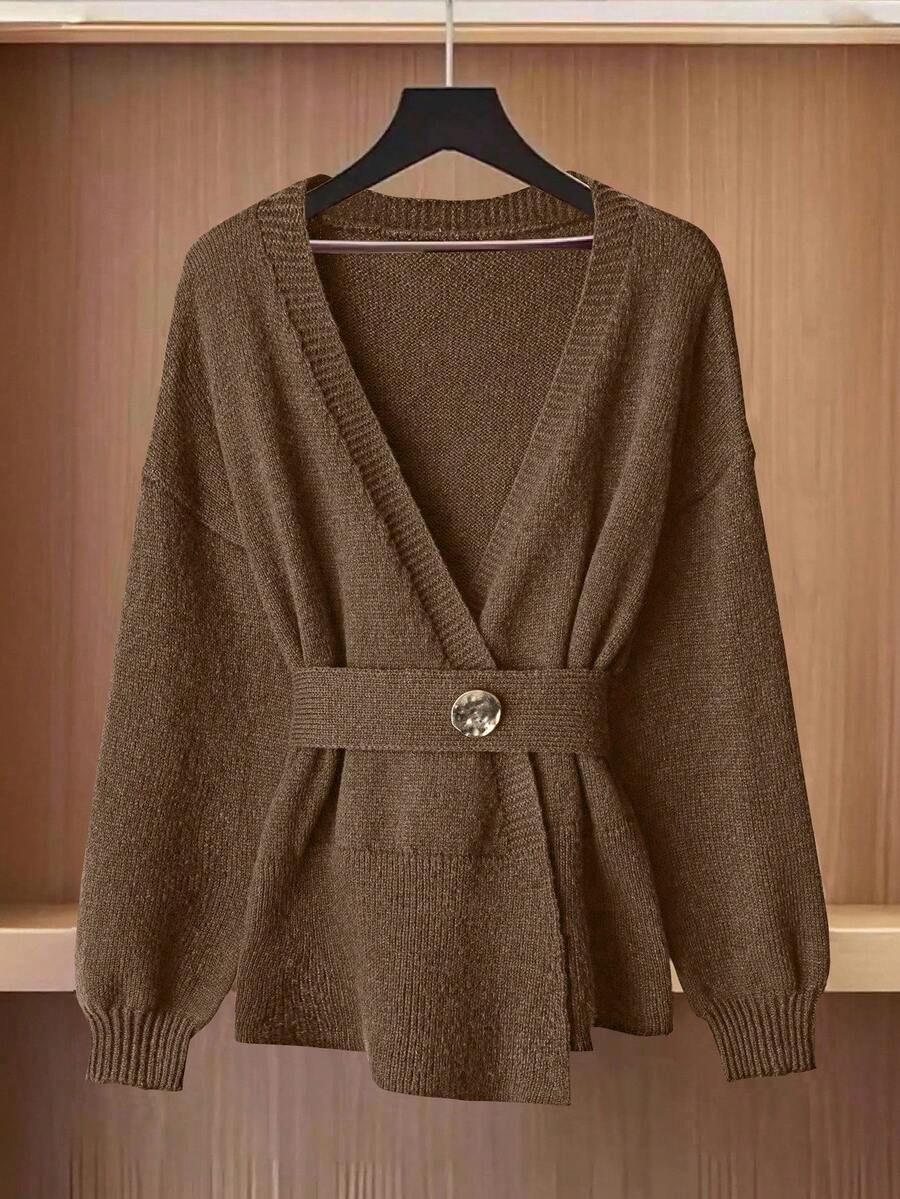 Oria Side-Wrap Sweater