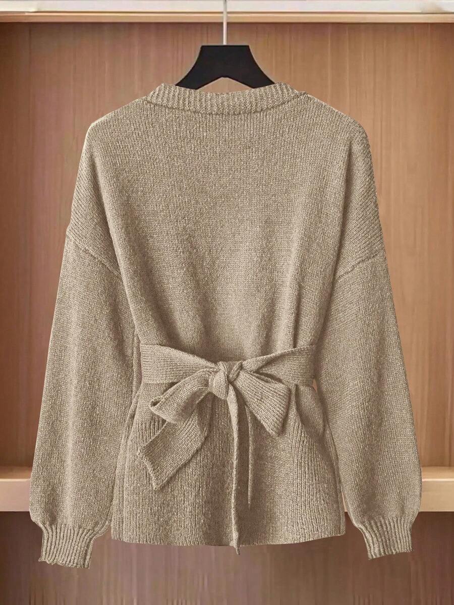Oria Side-Wrap Sweater