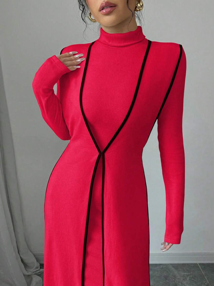 Malika High Neck Dress Set