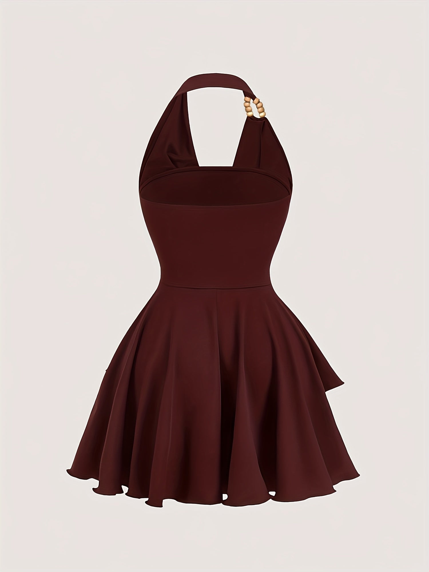 Hailey Beaded-Neck Dress