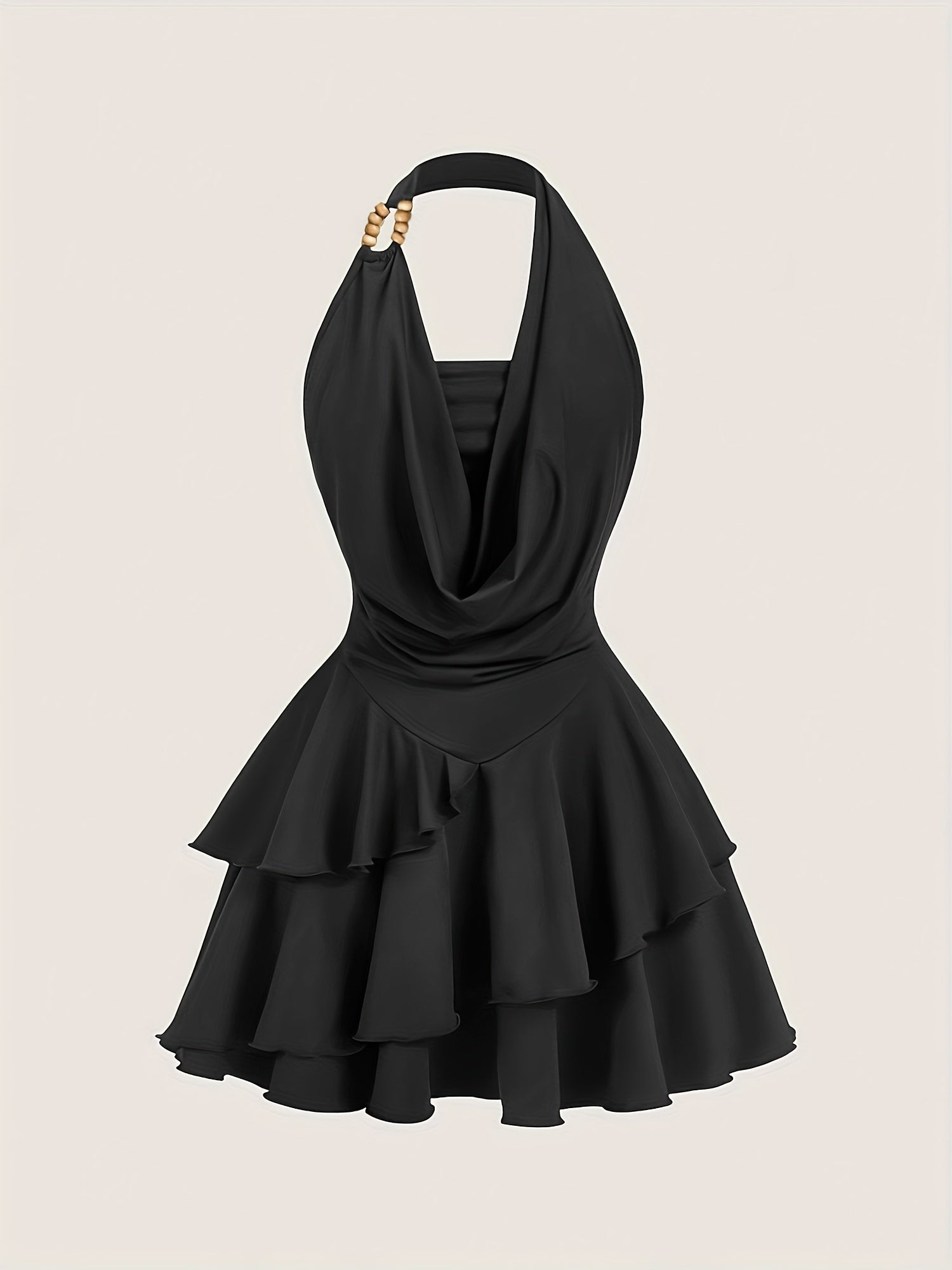 Hailey Beaded-Neck Dress