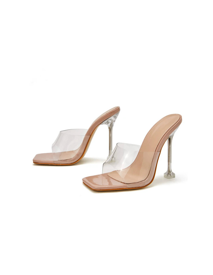 Clear Square Heels