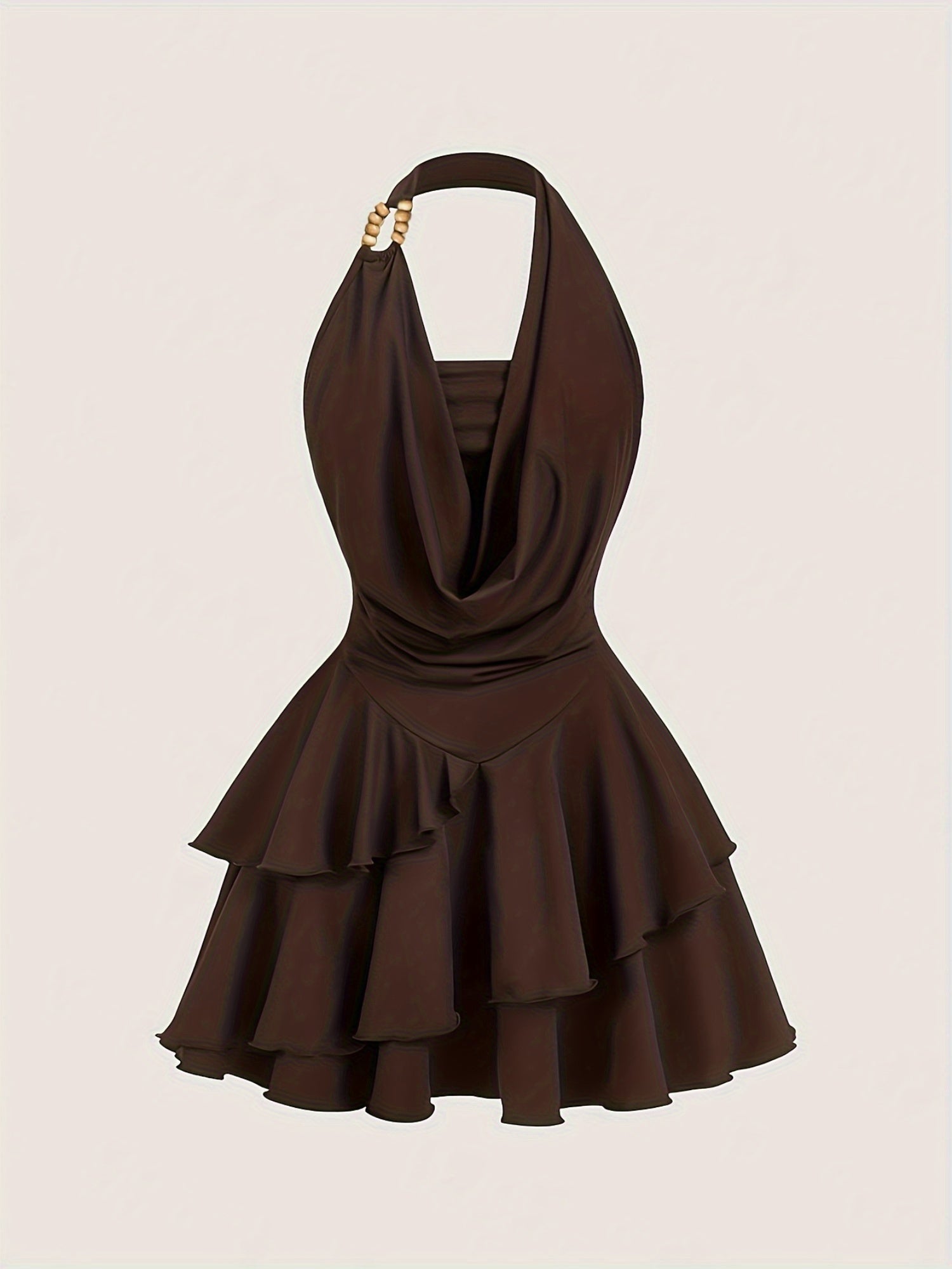 Hailey Beaded-Neck Dress