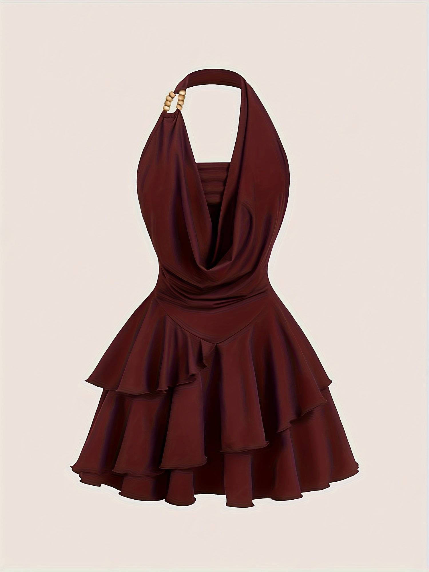 Hailey Beaded-Neck Dress