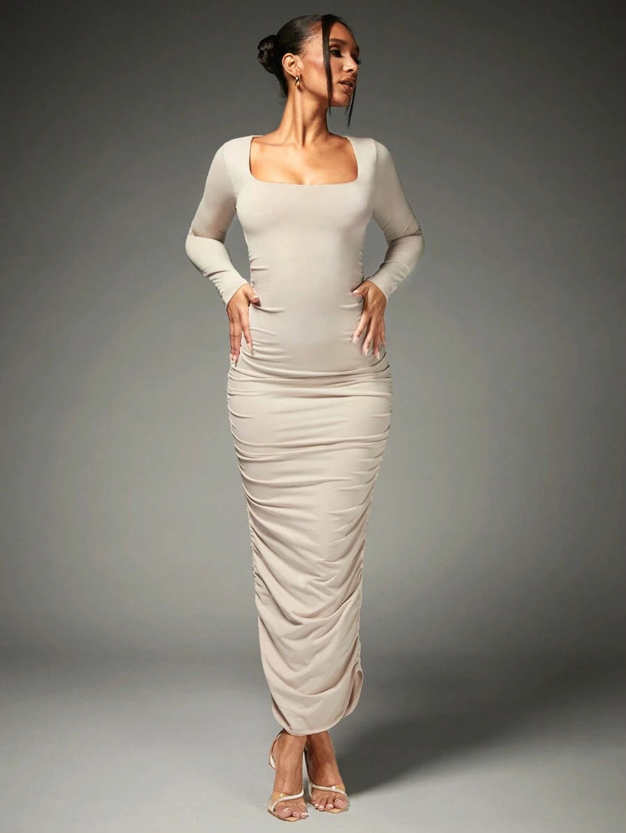 Diana Square-Neck Dress