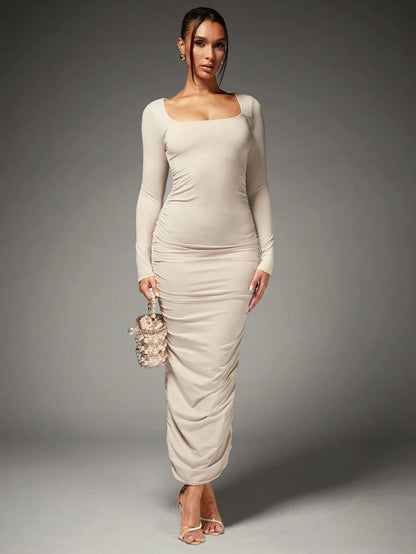 Diana Square-Neck Dress