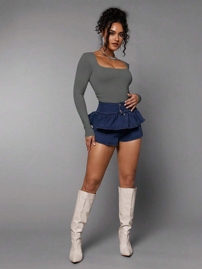 Maysa Square Neck Bodysuit