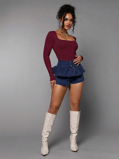 Maysa Square Neck Bodysuit