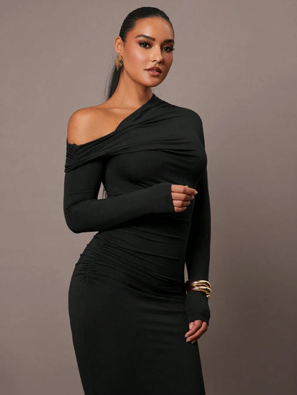 Nayla Long-Sleeve Dress