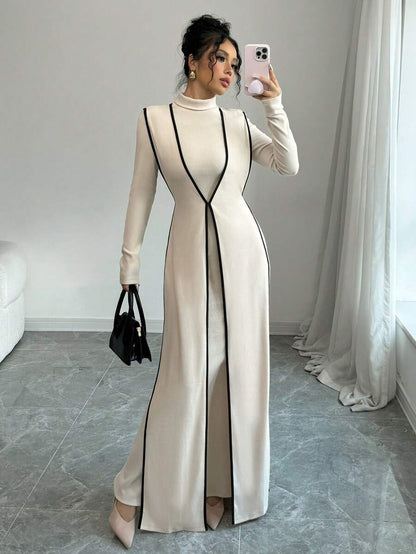 Malika High Neck Dress Set